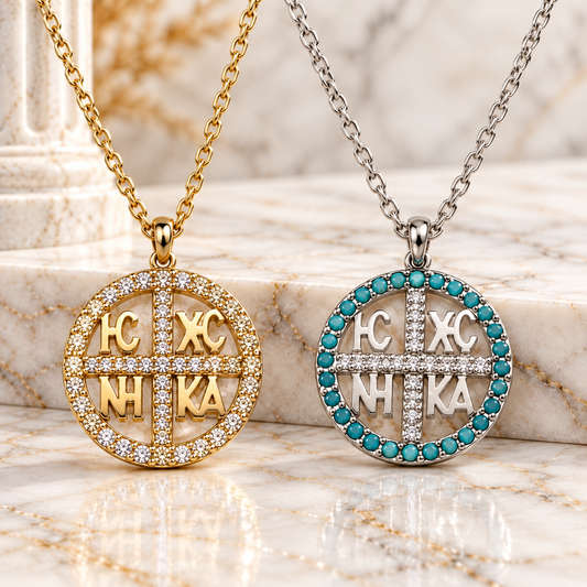 IC XC NIKA Stainless Steel Pendant Necklace