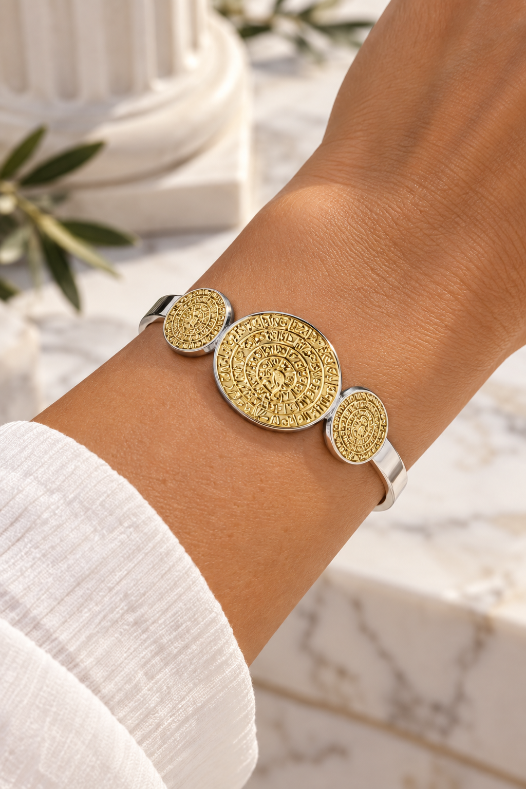 Phaistos Disc Of Crete Bangle Cuff  ✨