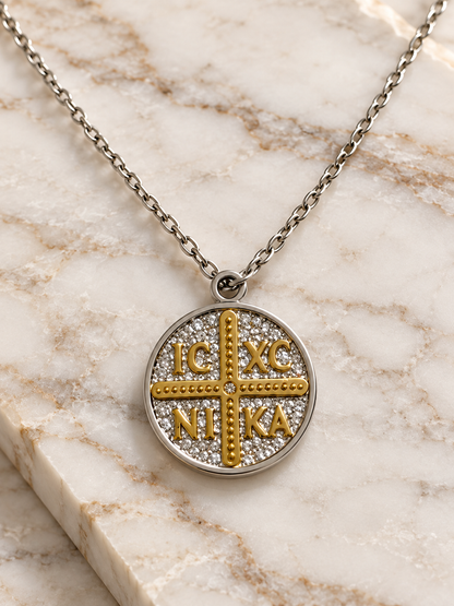 ICXC NIKA Double-Sided Stainless Steel Necklace