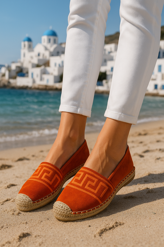 Meander Orange Espadrilles