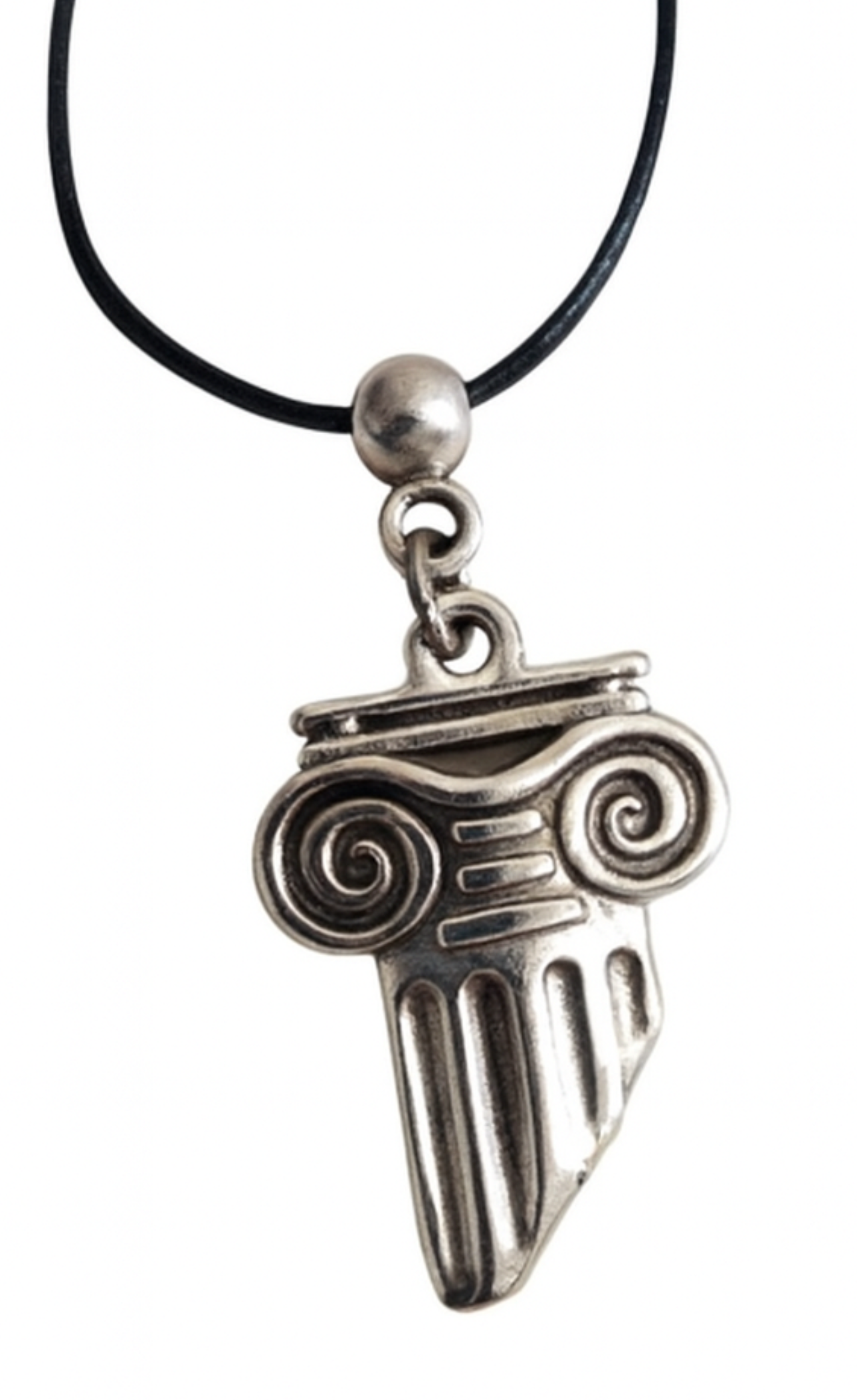 Greek Column Necklace Silver