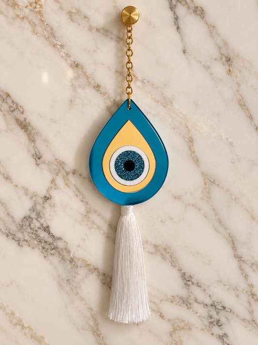 Mati - Evil Eye Hanging Ornament – Turquoise & Gold