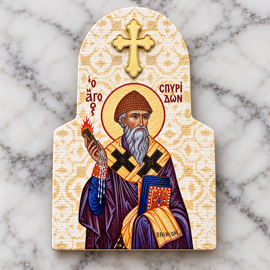 Saint Spyridon Orthodox Icon Magnet – Handmade