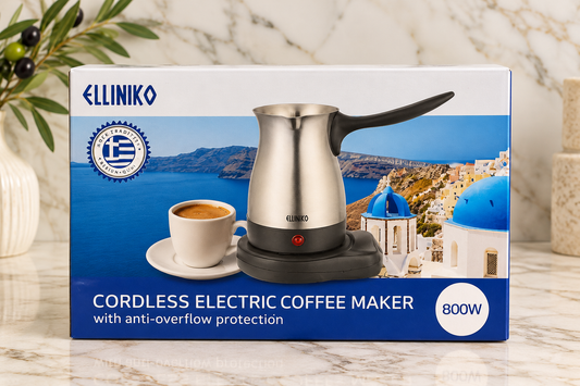 Elliniko Electric Greek Coffee Maker – Stainless Steel 800W