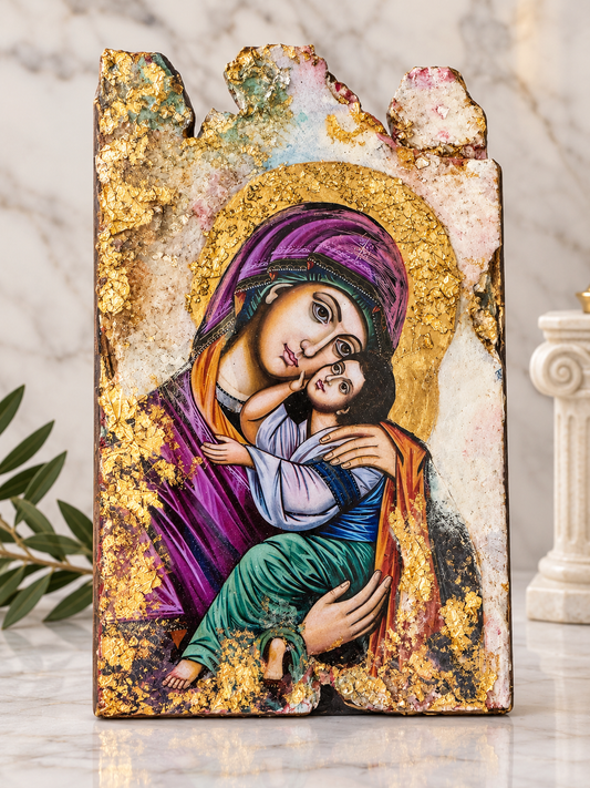 Mother Mary and Baby Jesus Eikon v2