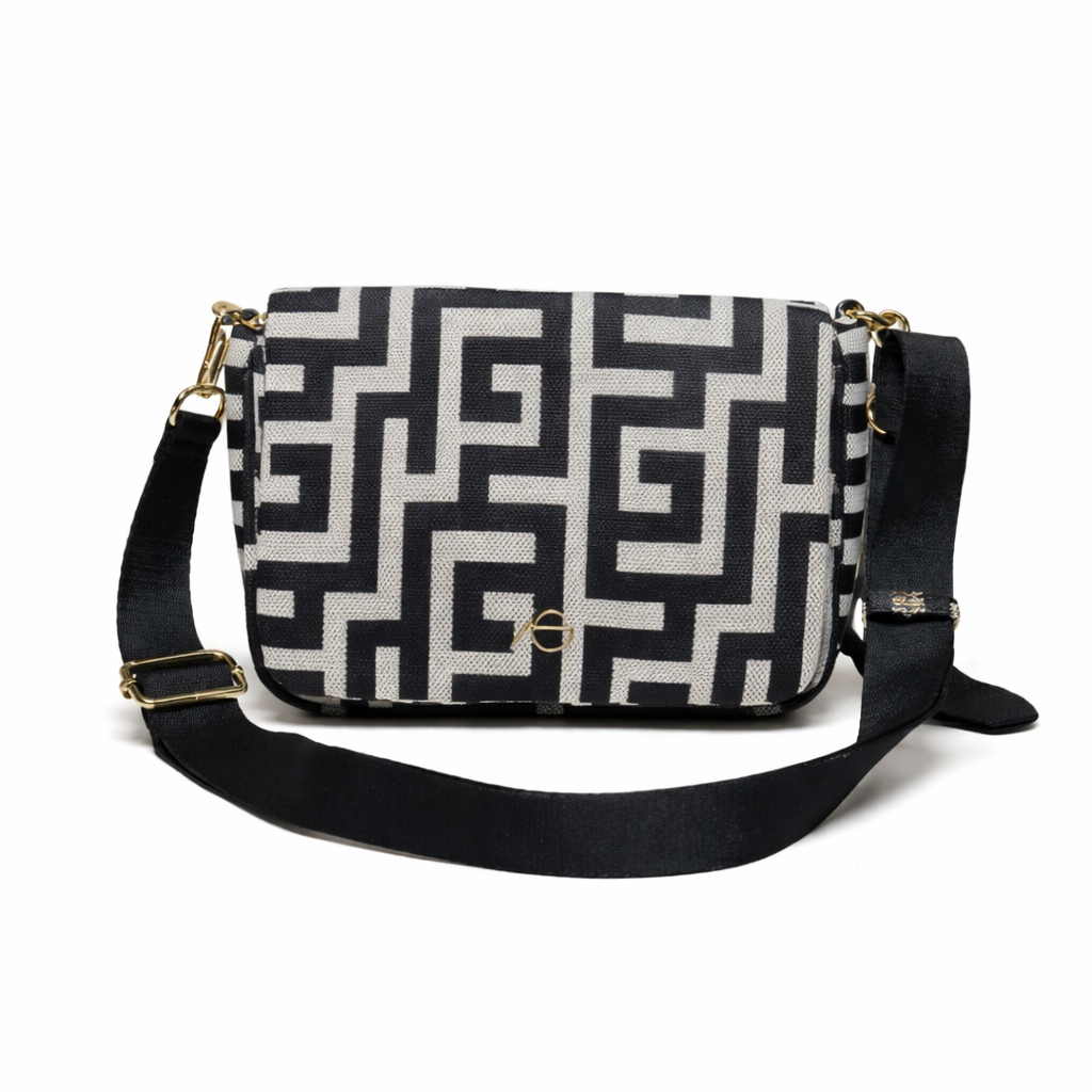 RESTOCKING SOON Aria - Greek Key Crossbody Bag Ari Giorgio