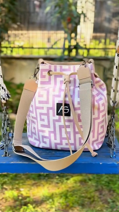 Lilac Bucket Bag By Ari Giorgio Greece