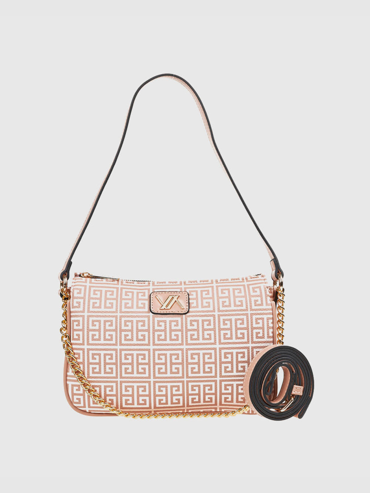 Nude Greek Key Handbag