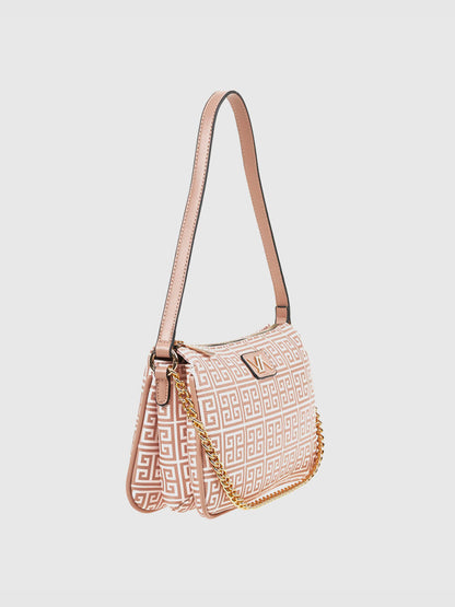 Nude Greek Key Handbag