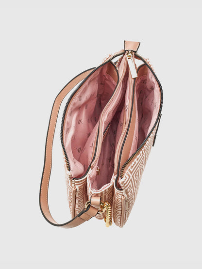 Nude Greek Key Handbag