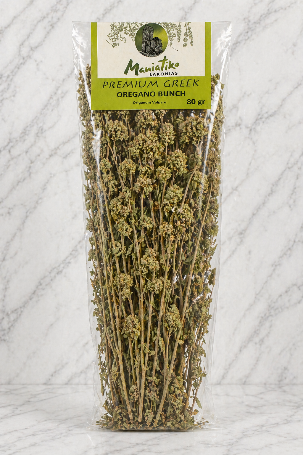 Premium Greek Oregano Bunch – Whole Dried Herb Maniatiko- Lakonias  (80g)