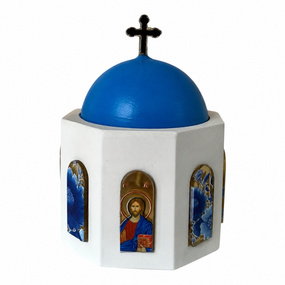 Aegean Dome Church Livani Candle Jesus Eikon