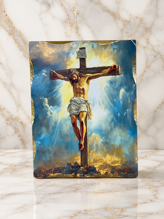 Jesus Wood Eikon With Stand