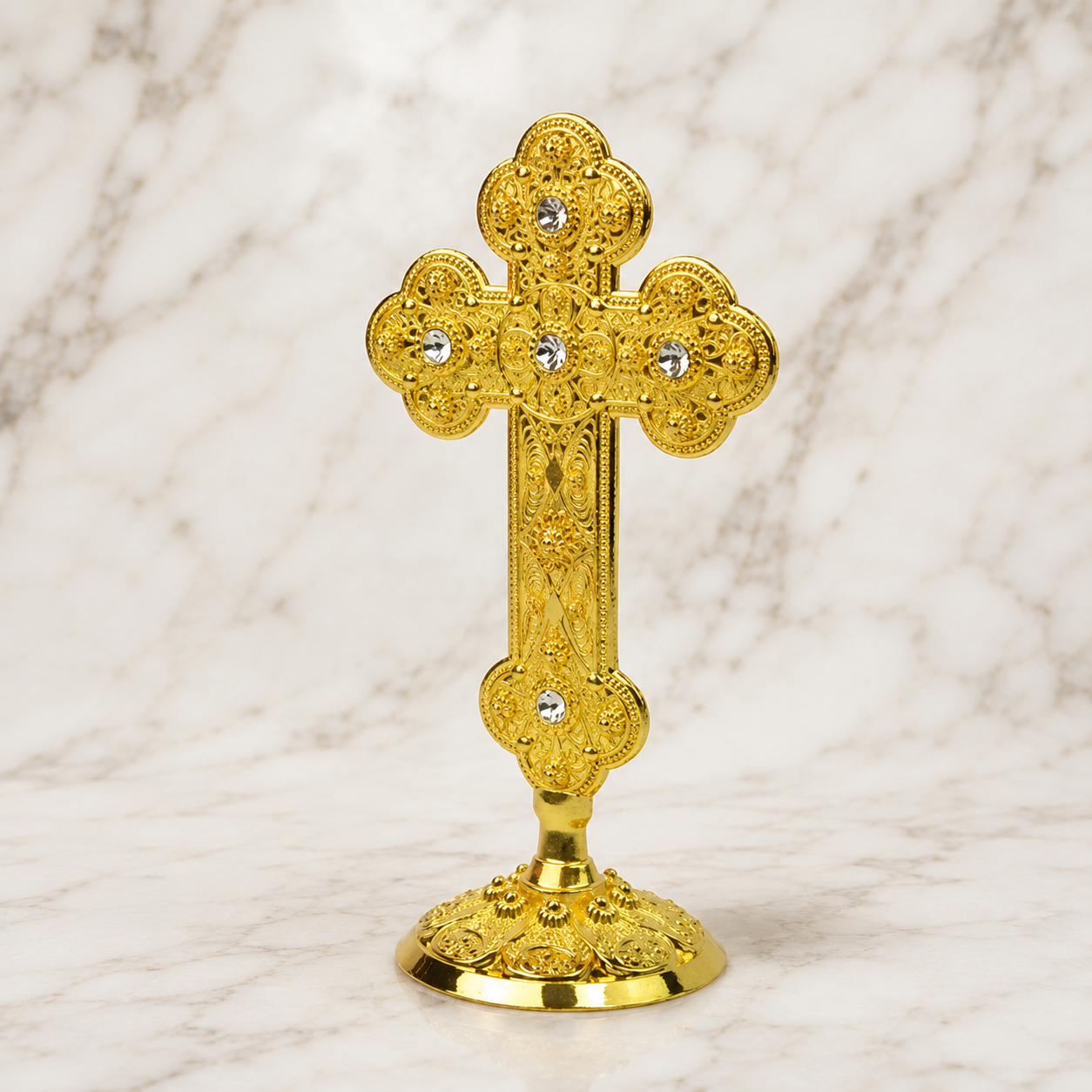 Gold Decorative Standing Cross
